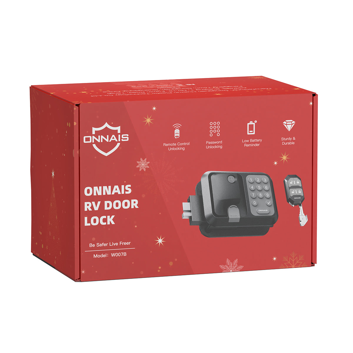 ONNAIS Guard Pro RV Door Lock Keyless Entry Waterproof, 2 Fobs, 1 Control 2 Doors