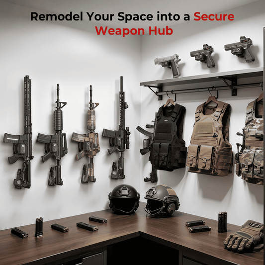 ONNAIS Defender SE wall mounted gun lock securing rifles handguns for safe firearm storage.