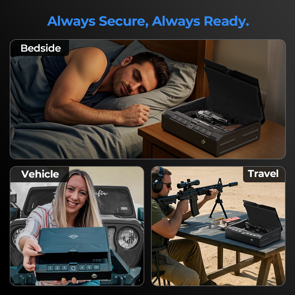 Applicable in many scenarios, it can be placed beside the bed at home, in the car, or taken to the shooting range - ONNAIS Iron Se