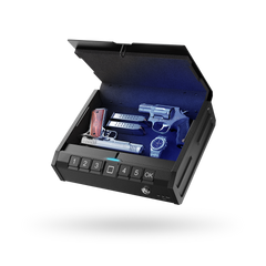 ONNAIS Iron Pro Gun Safe Secure Box Fingerprint Keypad & Key Access