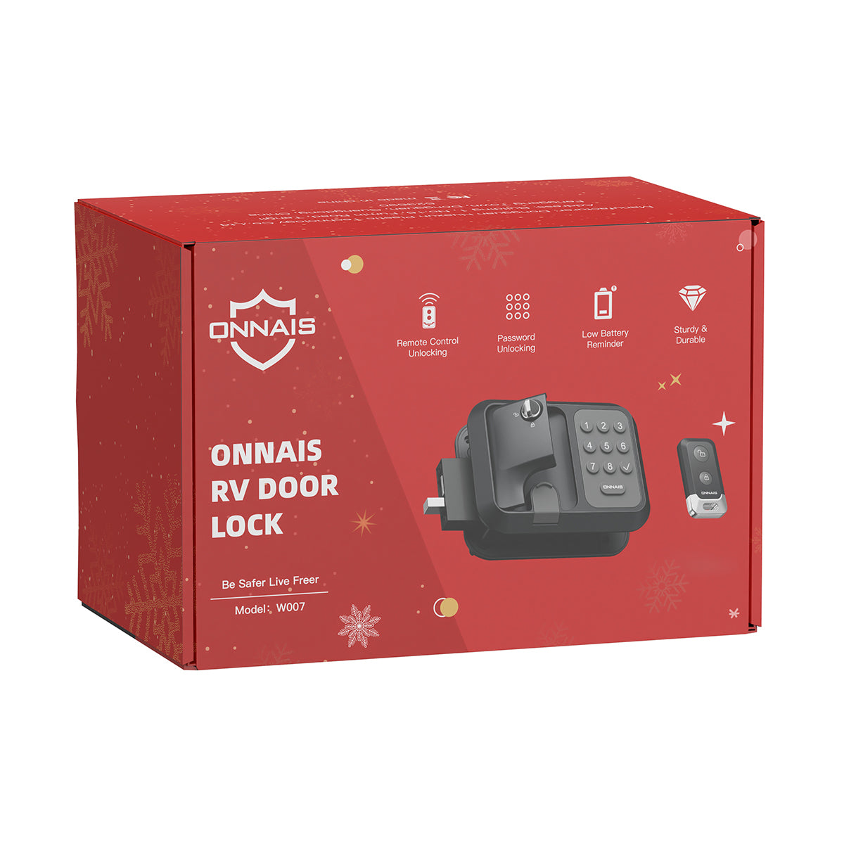 ONNAIS Guard Se RV Secure Door Lock Keyless Entry Waterproof & Dual Remote Fob