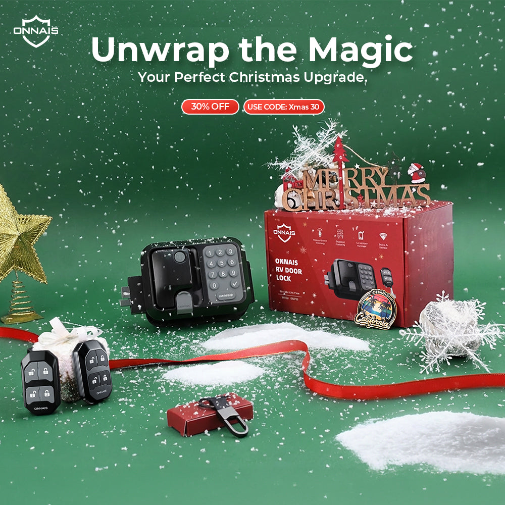 ONNAIS Guard Pro RV Door Lock Keyless Entry Waterproof, 2 Fobs, 1 Control 2 Doors