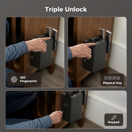ONNAIS Defender Pro Gun Safe Lock Fast Access 3-Way Unlock