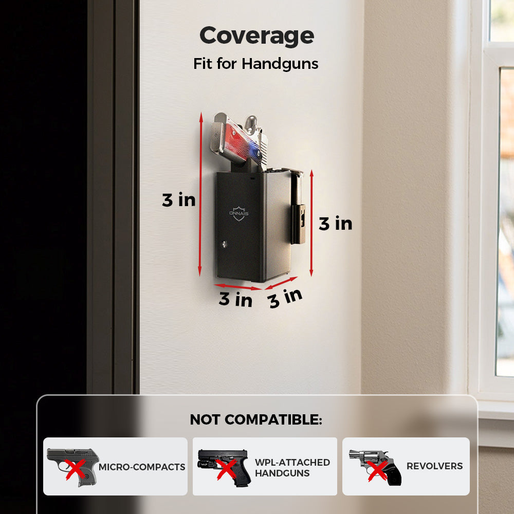 ONNAIS Defender Pro Gun Safe Lock Fast Access 3-Way Unlock