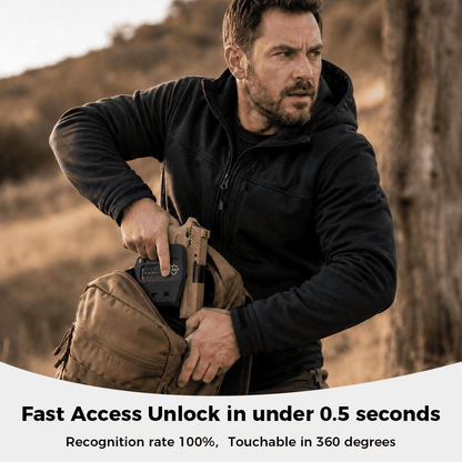 Onnais Defender EDC Tray Stand with Biometric Gun Lock | Secure Organizer for Firearms & Everyday Gear