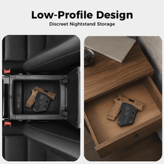 Onnais Defender EDC Tray Stand with Biometric Gun Lock | Secure Organizer for Firearms & Everyday Gear