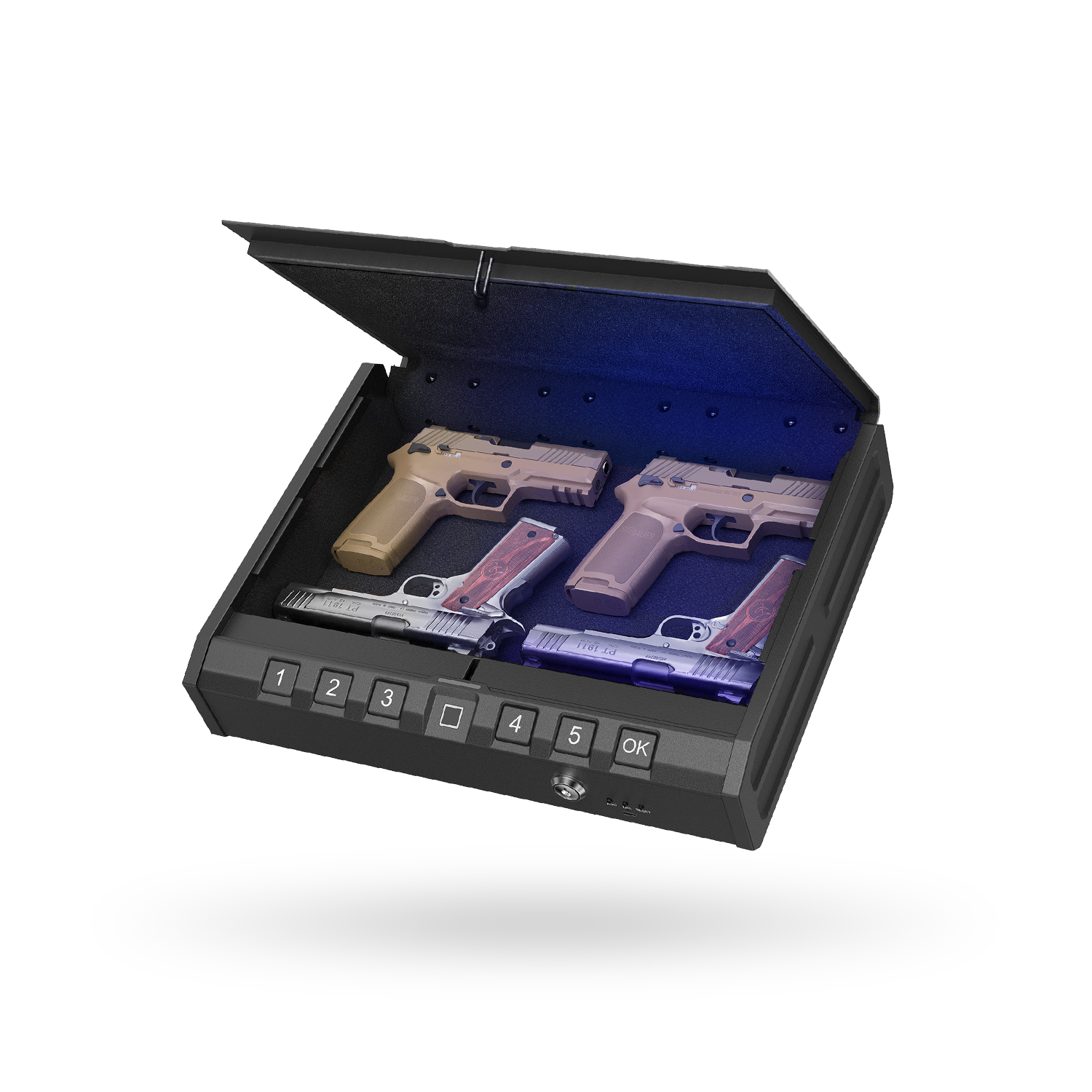 ONNAIS Iron Pro Max Type B Gun Safe Secure Box Fingerprint Keypad & Key Access