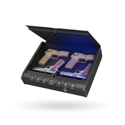 Refurbished - ONNAIS Iron Pro Max Type B Gun Safe Secure Box Fingerprint Keypad & Key Access