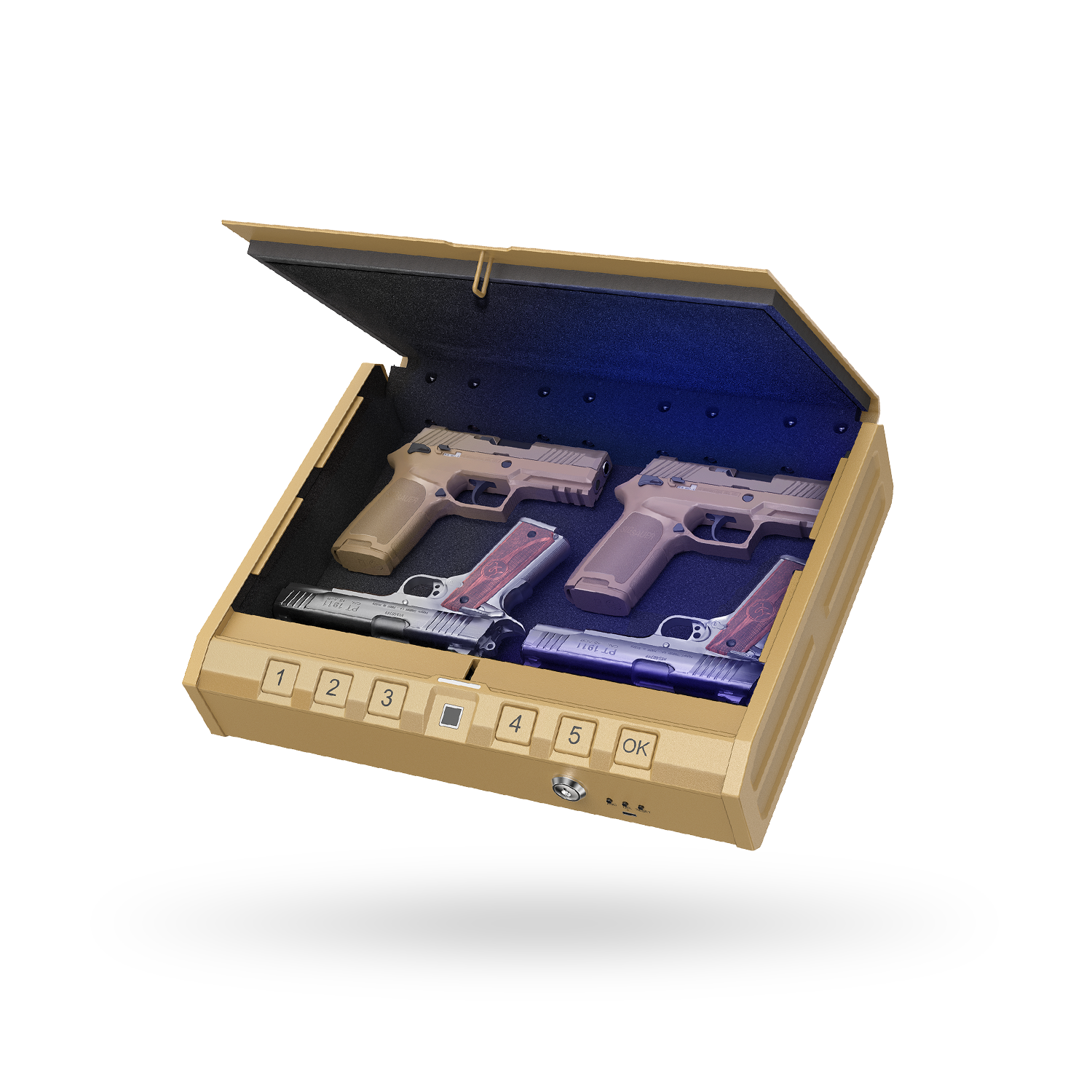 ONNAIS Iron Pro Max Type B Gun Safe Secure Box Fingerprint Keypad & Key Access