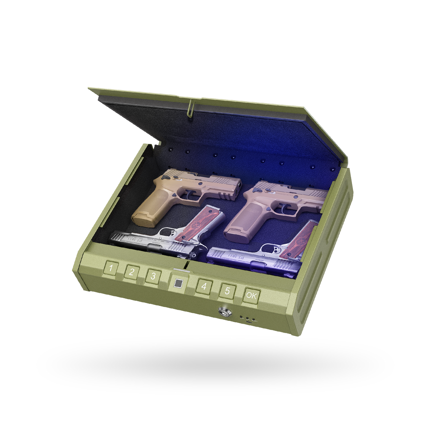 Refurbished - ONNAIS Iron Pro Max Type B Gun Safe Secure Box Fingerprint Keypad & Key Access