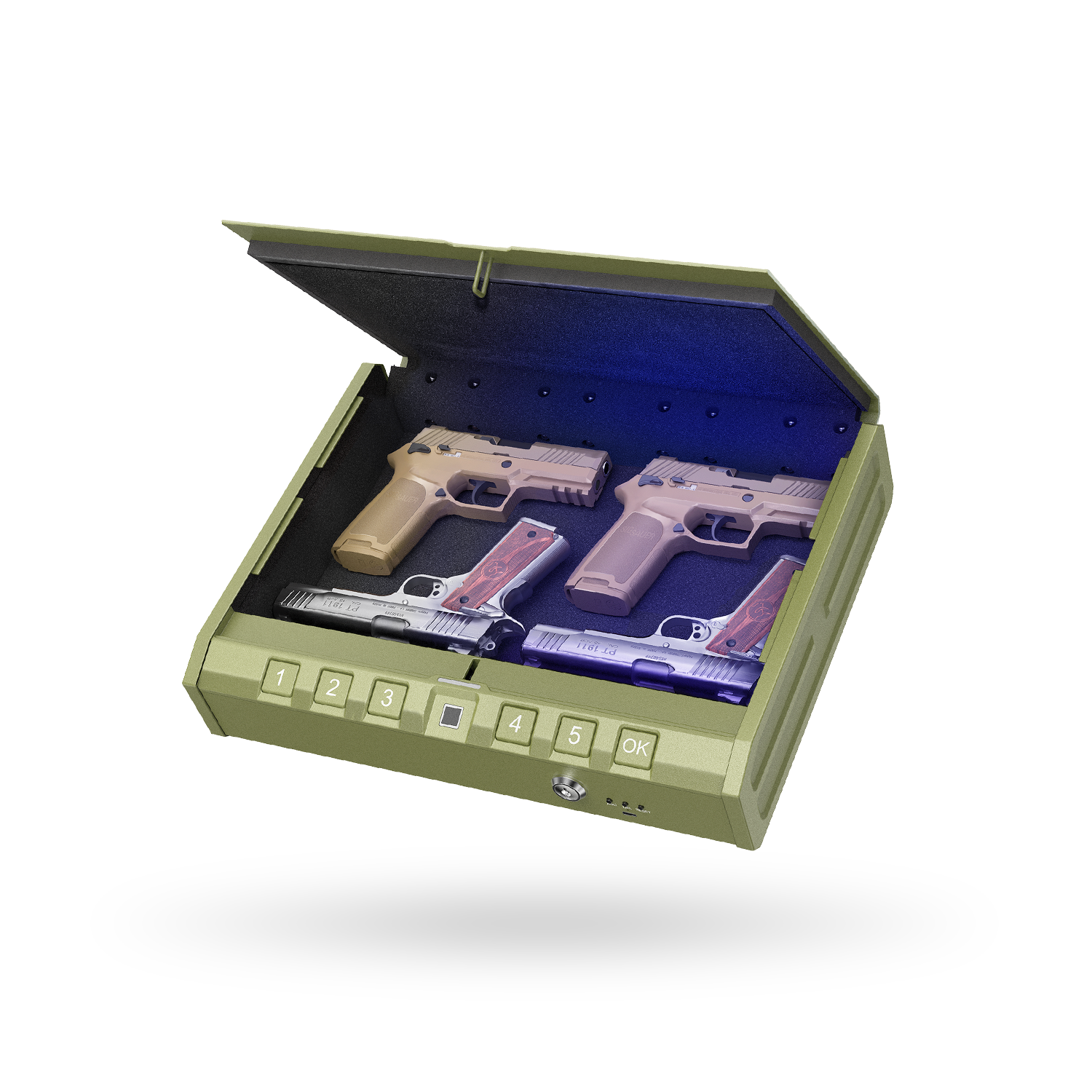ONNAIS Iron Pro Max Type B Gun Safe Secure Box Fingerprint Keypad & Key Access