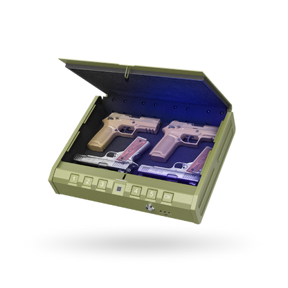 Refurbished - ONNAIS Iron Pro Max Type B Gun Safe Secure Box Fingerprint Keypad & Key Access