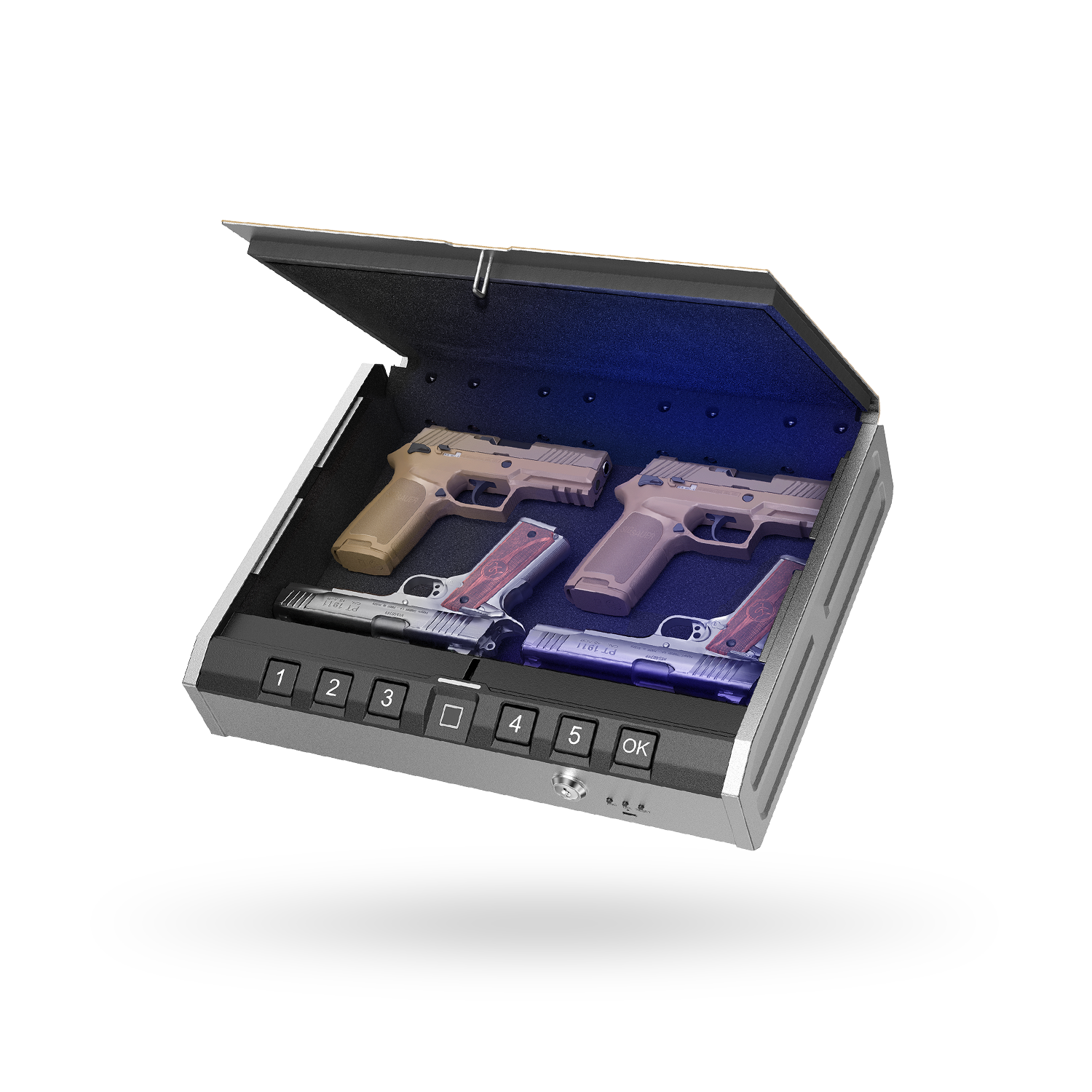 ONNAIS Iron Pro Max Type B Gun Safe Secure Box Fingerprint Keypad & Key Access