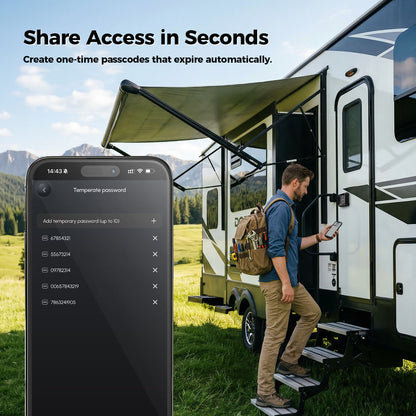 ONNAIS Guard Smart Max RV Keyless Door Lock with App, Keypad & Key Fob