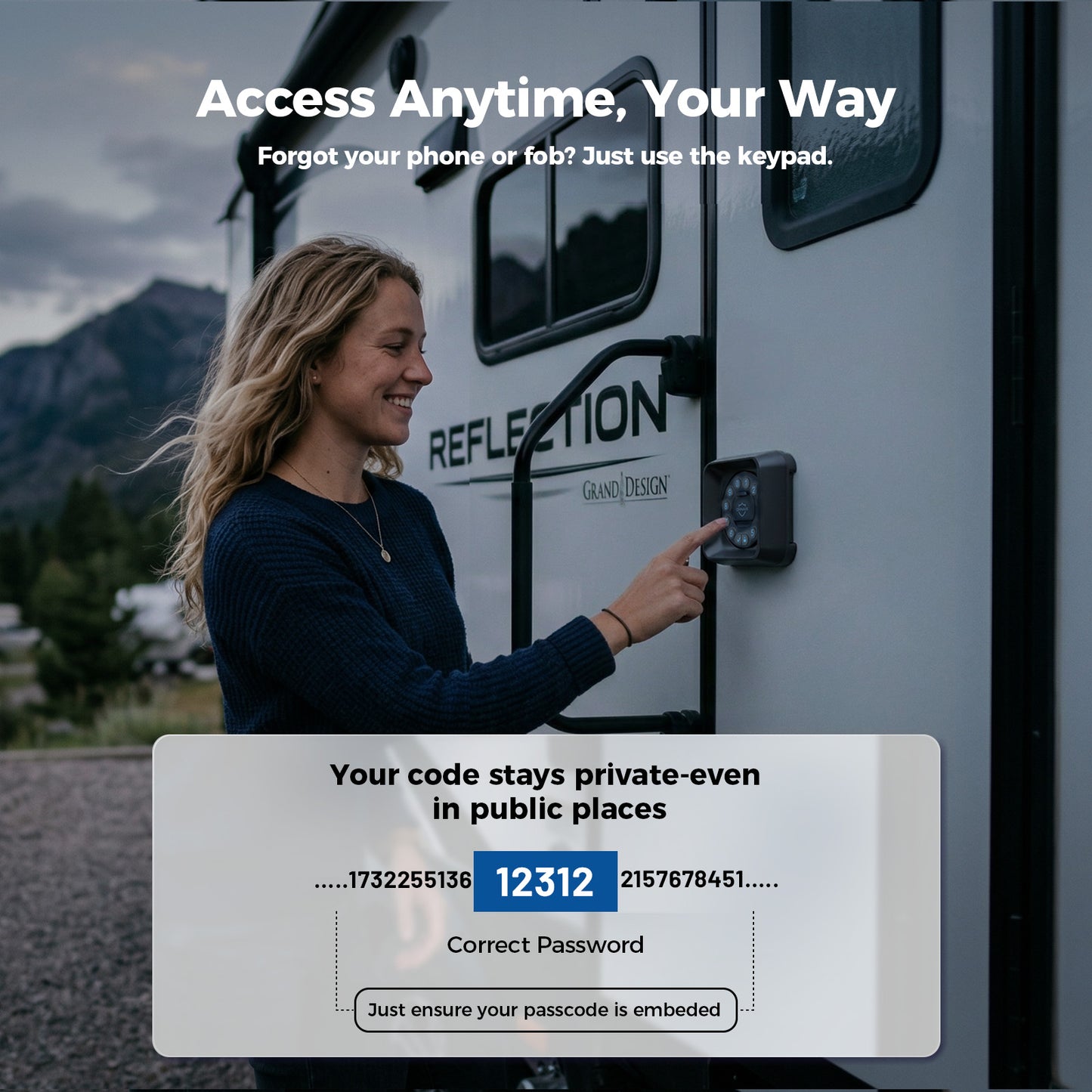 ONNAIS Guard Smart Max RV Keyless Door Lock with App, Keypad & Key Fob