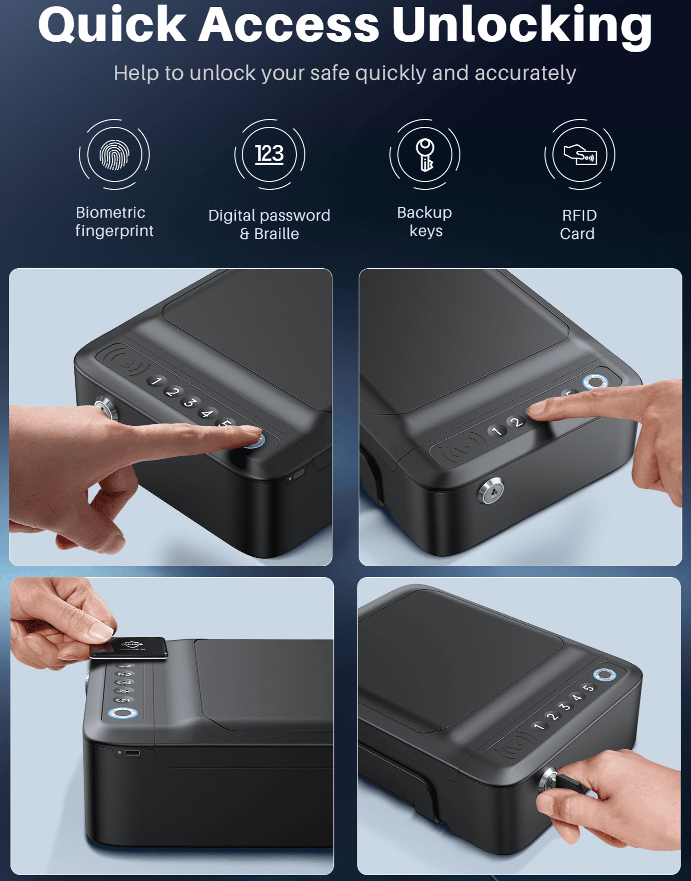 ONNAIS ALLOY Se Gun Safe-multi access