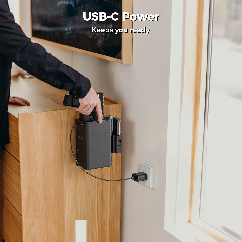 ONNAIS Defender Pro Biometric Gun Safe - USB-C Power