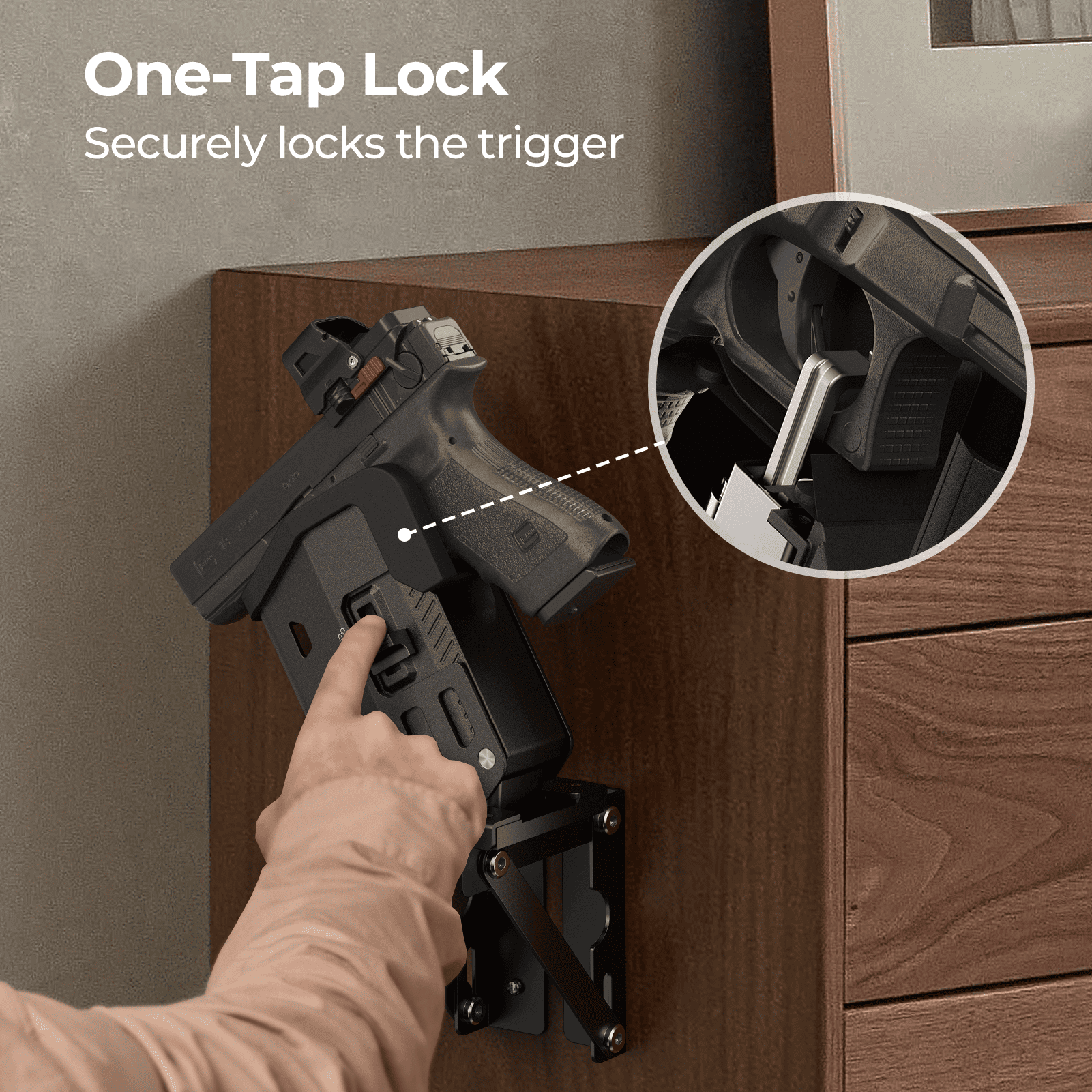 ONNAIS_Defender_Pro_Wall_Mount_Gun_Lock_Pistol_Handgun_Safe-_One_tap_lock