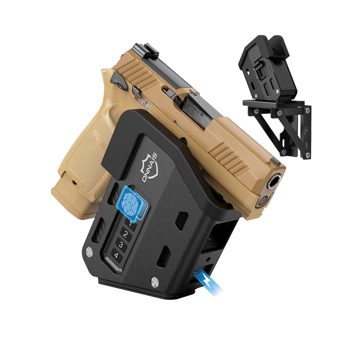 ONNAIS_Defender_Pro_Wall_Mount_Gun_Lock_Pistol_Handgun_Safe-_front