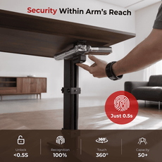 ONNAIS Defender SE wall mount trigger lock - Quick access gun safety device unlocking 