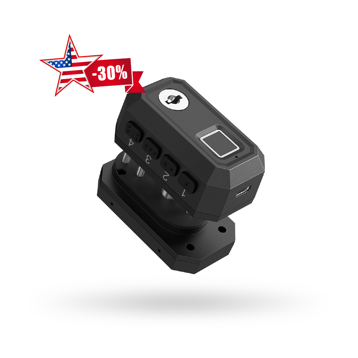 Universal Gun Trigger Lock 3-Way Unlock,0.5s fingerprint release