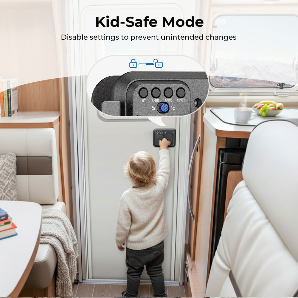 Electronic smart lock with child safety lock feature