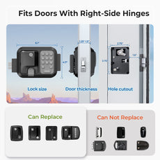 Smart lock fits multiple door sizes with display