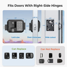 Smart lock fits multiple door sizes with display