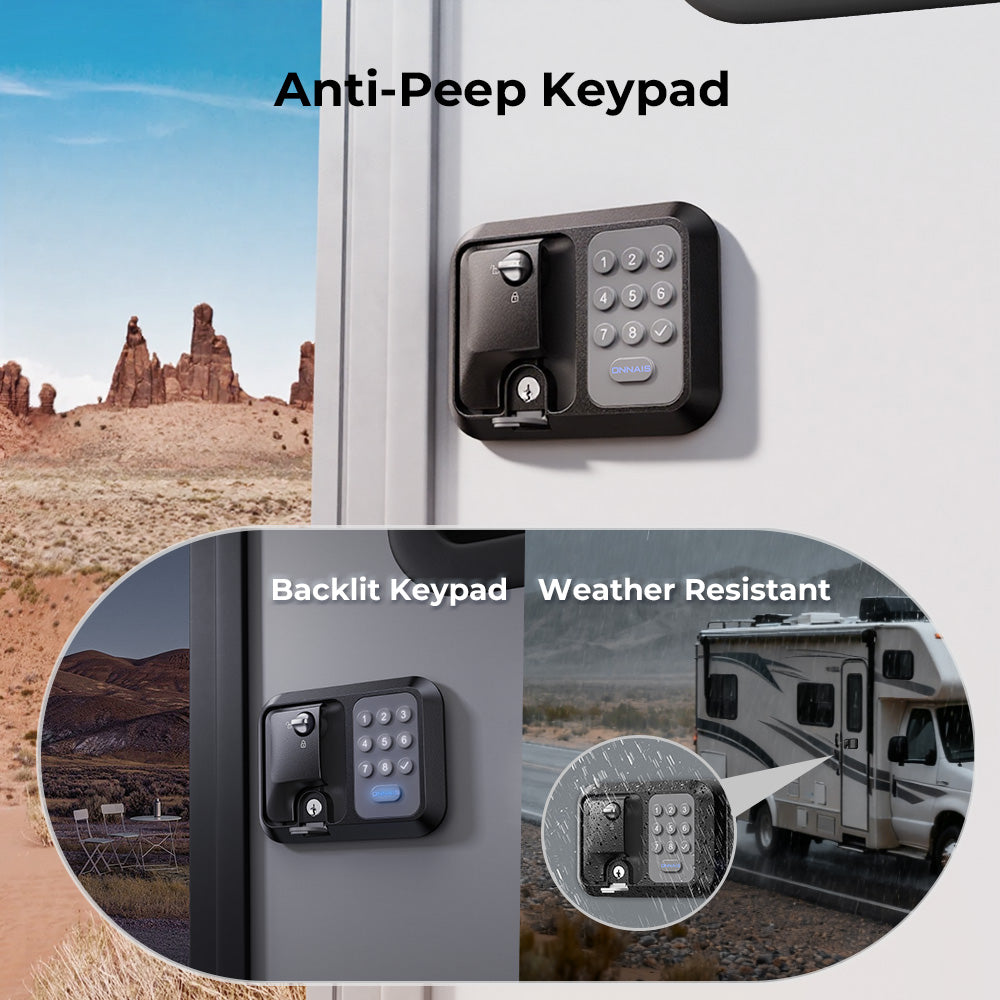 Waterproof smart keypad lock with anti-theft password