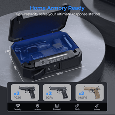 The capacity is 12.6''x9.84''x3.35'', which can accommodate pistols x2 (type can be P226/92F/M&P9)-ONNAIS Iron Max