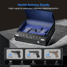 The capacity is 11.49''x9.17''x3.07'', which can accommodate pistols x2 (type can be P226/92F/M&P9)-ONNAIS Iron Pro
