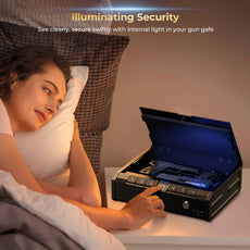 ONNAIS Iron Pro Gun Safe Secure Box-internal light