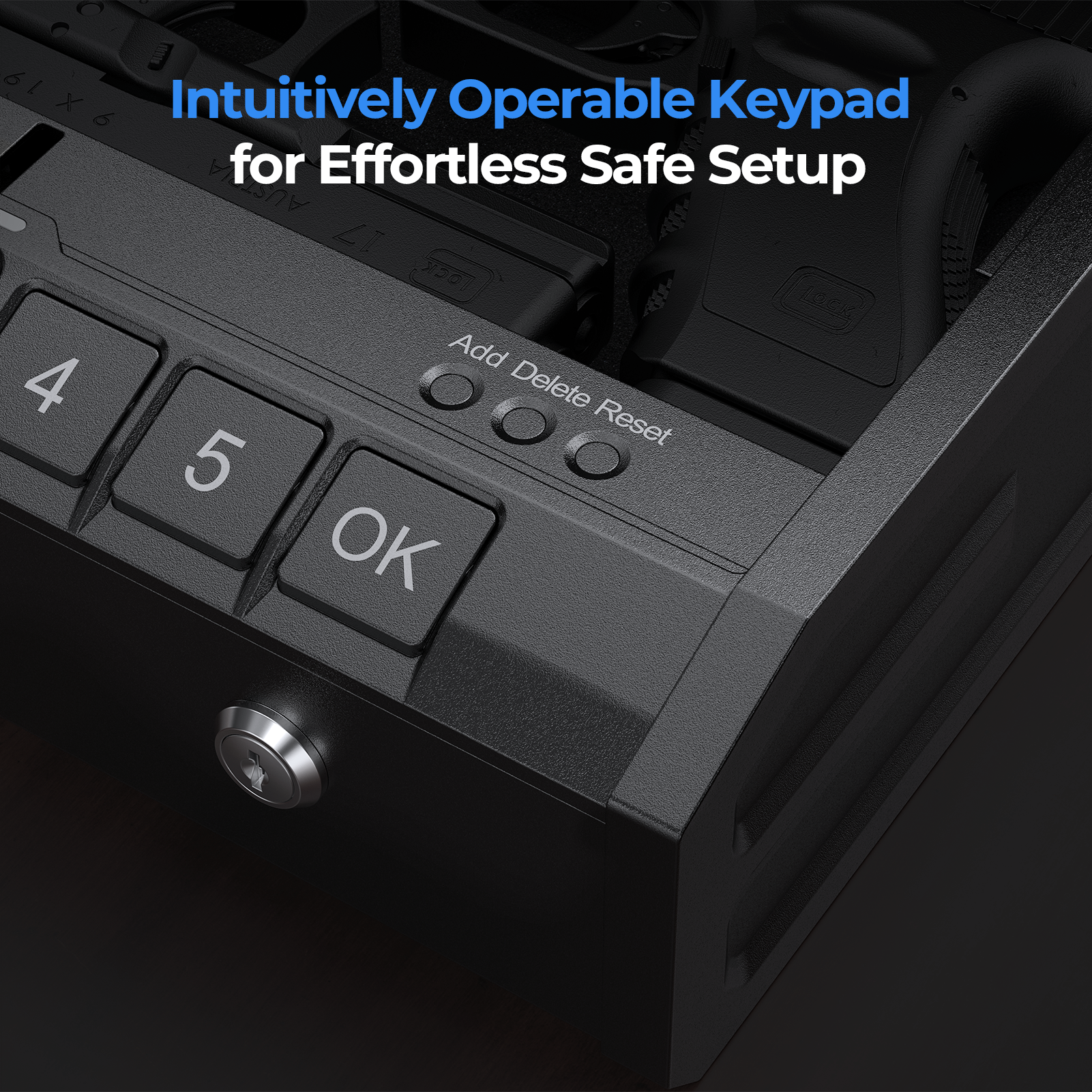 ONNAIS Iron Se Gun Safe Secure Box- keypad