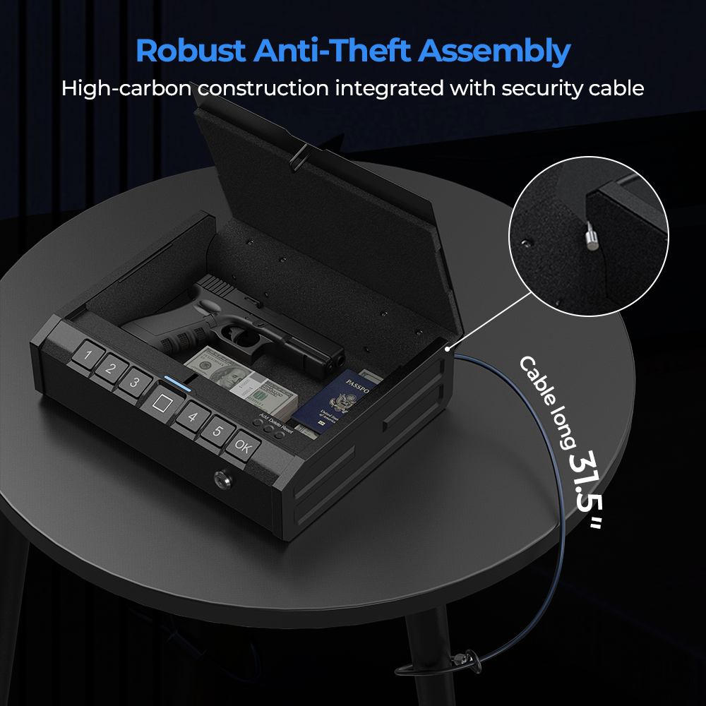 Robust anti-theft assembly with high-carbon construction and security cable - ONNAIS Iron Se