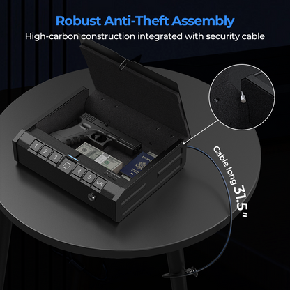 Robust anti-theft assembly with high-carbon construction and security cable - ONNAIS Iron Se