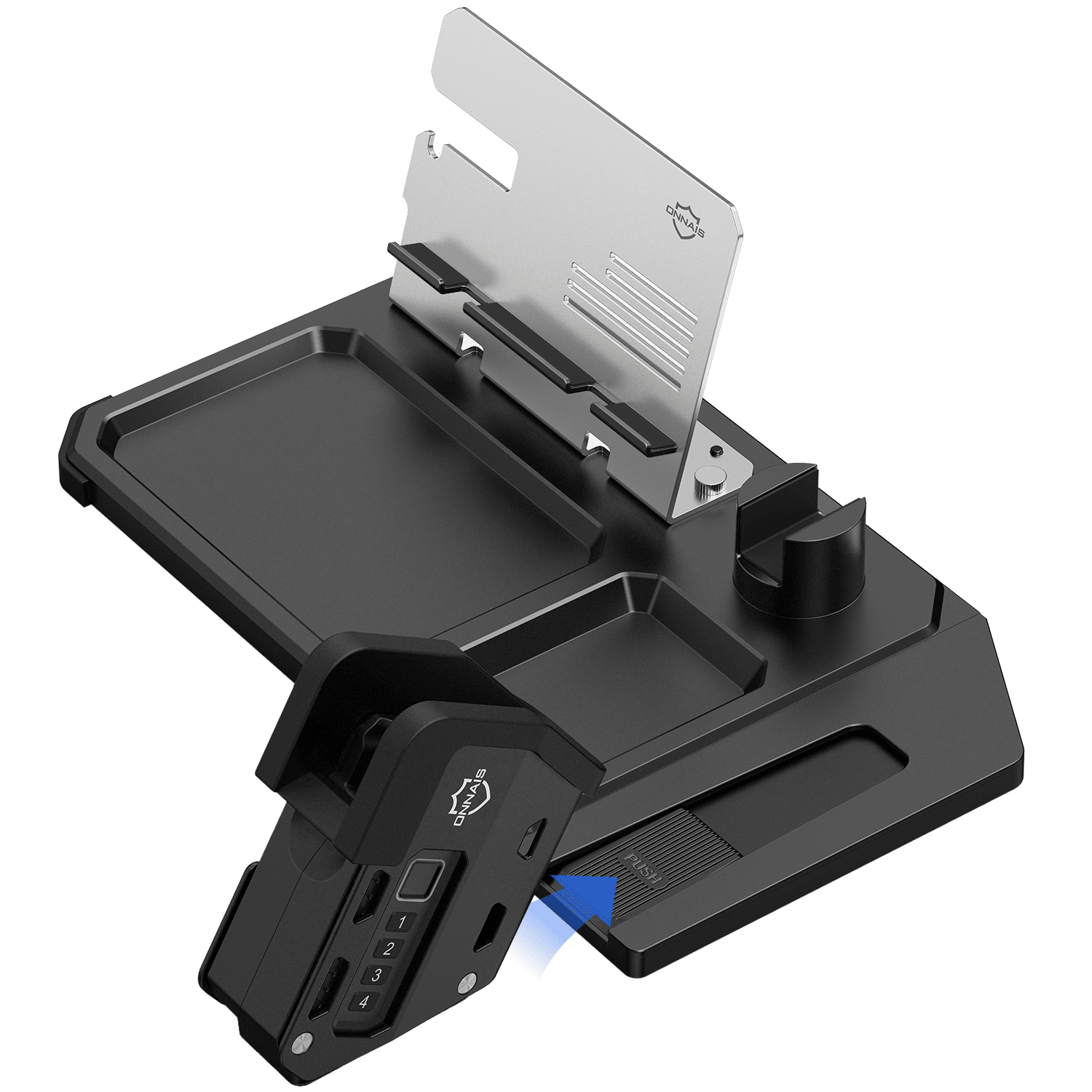 Onnais Defender EDC Stand with Biometric Gun Lock1