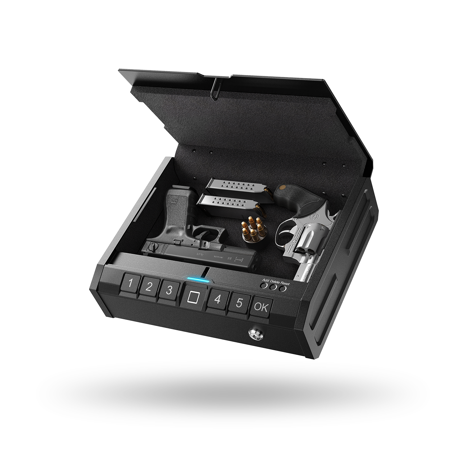 ONNAIS Iron Se Gun Safe Secure Box Fingerprint Keypad & Key Access
