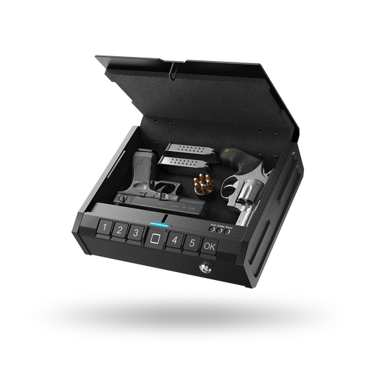 ONNAIS Iron Se Gun Safe Secure Box Fingerprint Keypad & Key Access